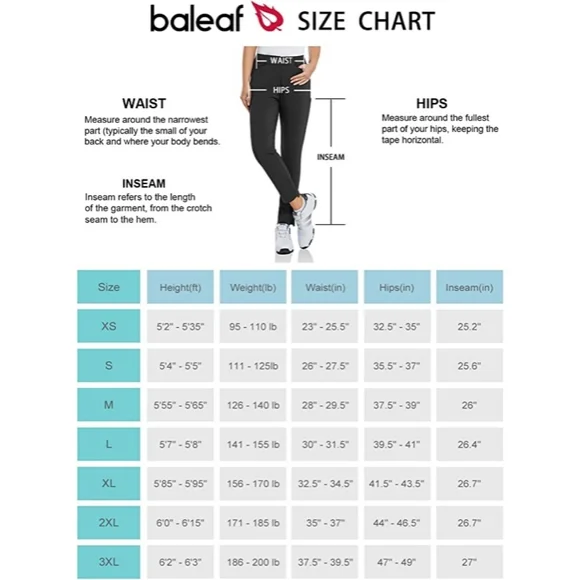 Baleaf Womens 4 Way Stretch Perforated Inseam Stretch Golf Athleisure Pants Sz L - Picture 13 of 13